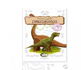 LIBRO PARA COLOREAR PINTAR JUGANDO DINOSAURIOS